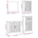 Set mobilier de baie, 4 piese, lemn masiv de nuc - WALTI WALTI