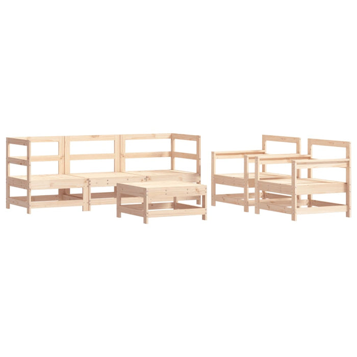 Set mobilier relaxare de grădină & perne 6 piese lemn masiv pin WALTI