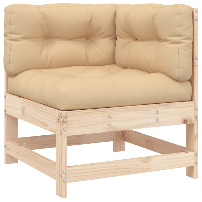 Set mobilier relaxare de grădină & perne 6 piese lemn masiv pin WALTI