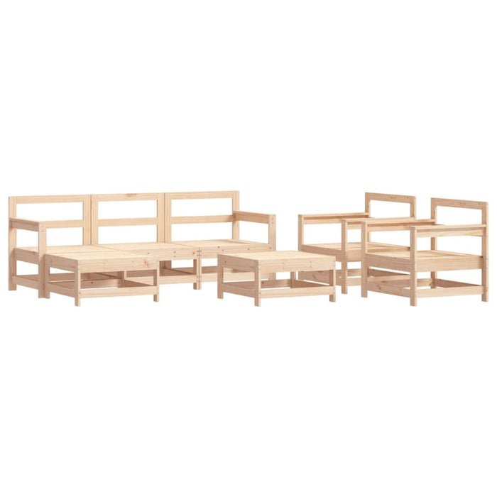 Set mobilier de grădină cu perne, 7 piese, lemn masiv WALTI