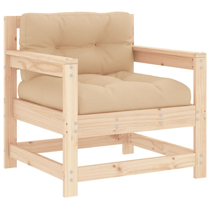 Set mobilier de grădină cu perne, 7 piese, lemn masiv WALTI