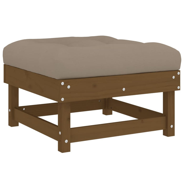 Set mobilier grădină cu perne, 8 piese, maro miere, lemn masiv WALTI