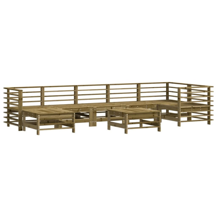 Set mobilier de grădină cu perne, 8 piese, lemn de pin tratat - WALTI WALTI