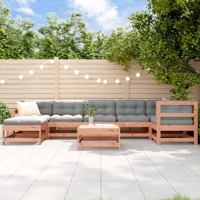 Set mobilier de grădină cu perne, 8 piese, lemn masiv douglas - WALTI WALTI