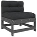 Set mobilier relaxare grădină&perne 6 piese gri lemn masiv pin - WALTI WALTI