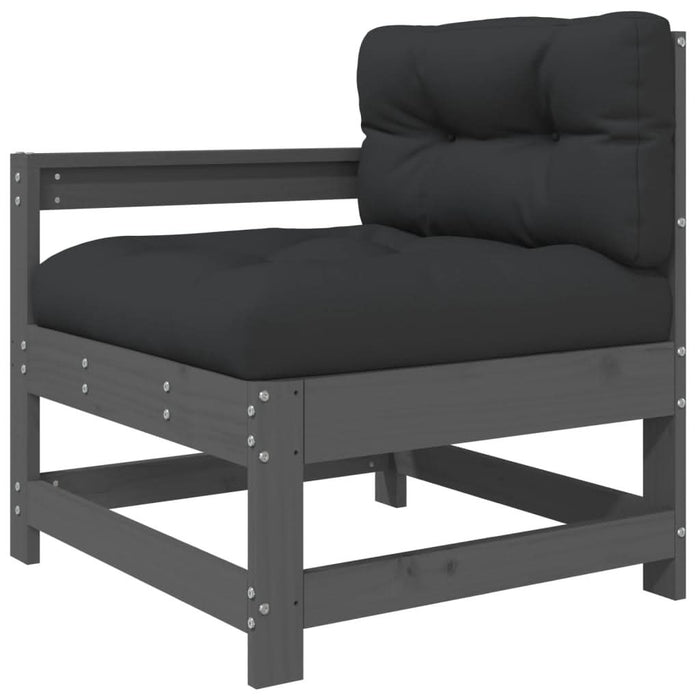 Set mobilier relaxare grădină&perne 6 piese gri lemn masiv pin - WALTI WALTI