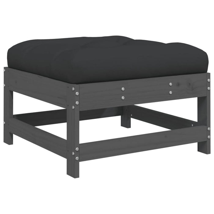 Set mobilier relaxare grădină&perne 6 piese gri lemn masiv pin - WALTI WALTI