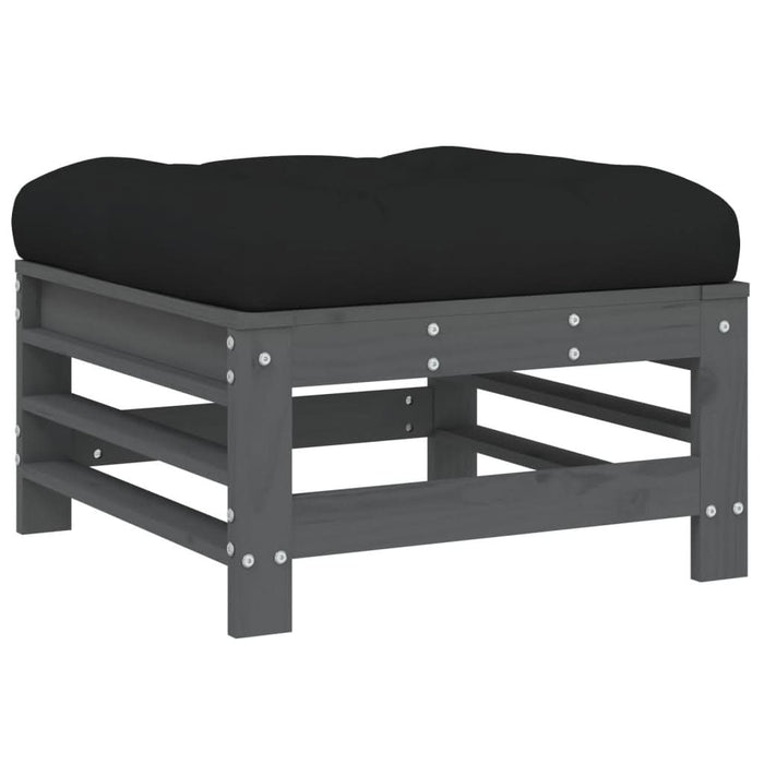 Set mobilier relaxare grădină&perne 6 piese gri lemn masiv pin - WALTI WALTI