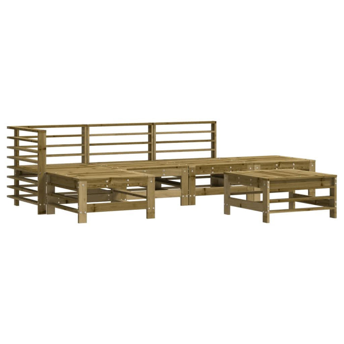 Set mobilier de grădină cu perne, 6 piese, lemn de pin tratat - WALTI WALTI