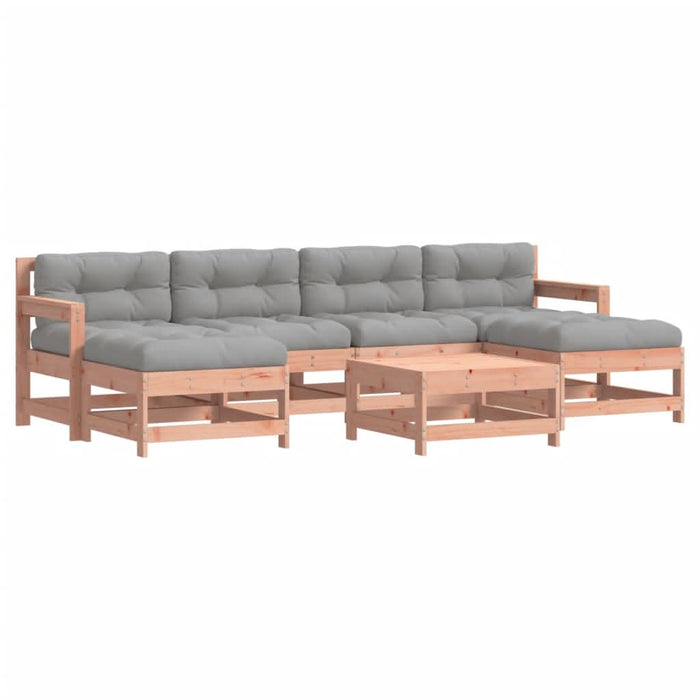 Set mobilier de grădină cu perne, 7 piese, lemn masiv douglas - WALTI WALTI