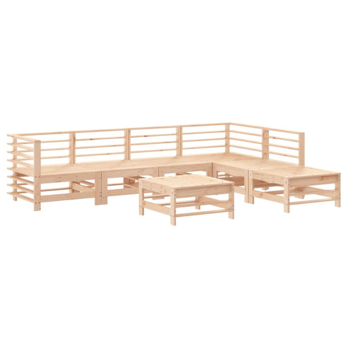 Set mobilier de grădină cu perne, 7 piese, lemn masiv - WALTI WALTI