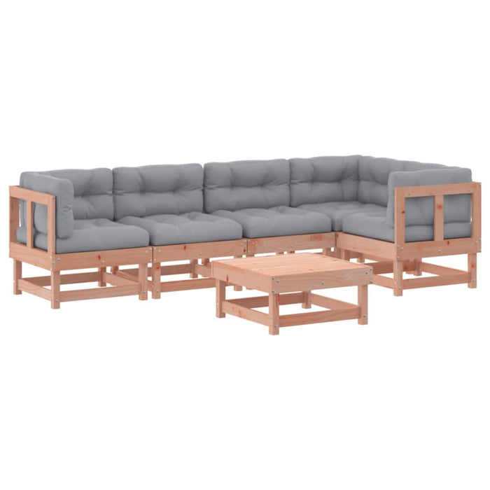 Set mobilier de grădină cu perne, 6 piese, lemn masiv Douglas - WALTI WALTI