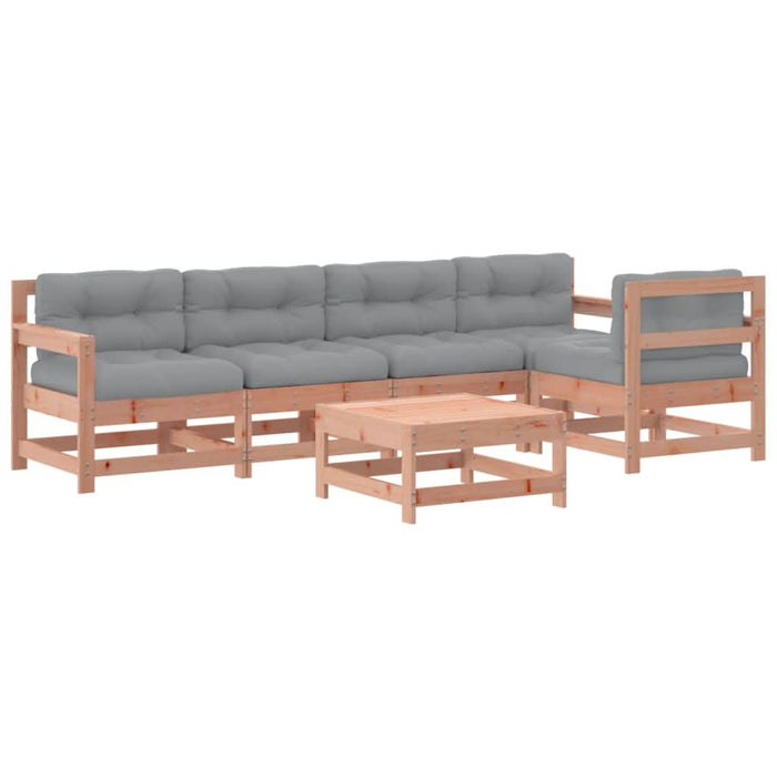 Set mobilier de grădină cu perne, 6 piese, lemn masiv Douglas - WALTI WALTI