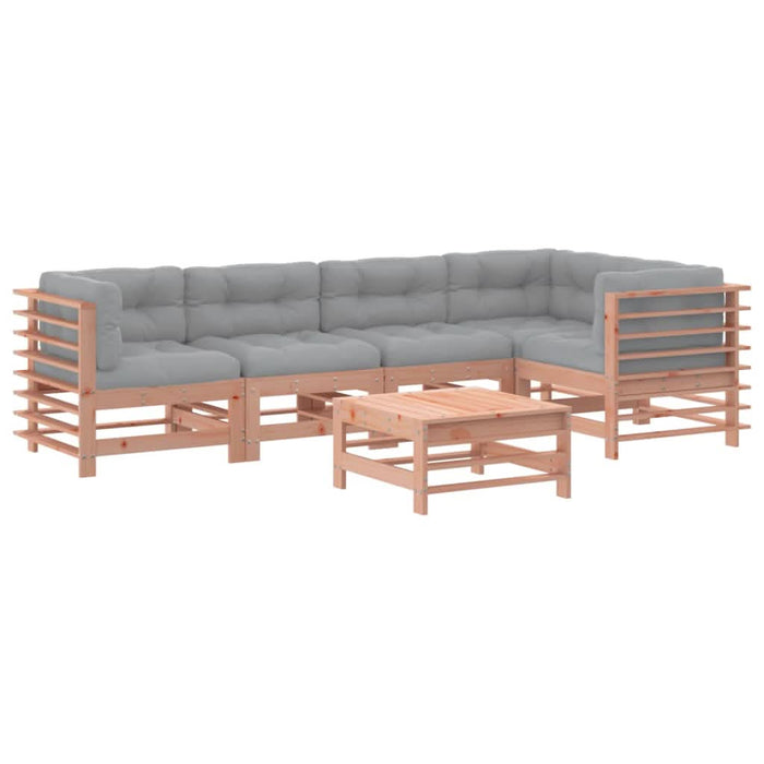 Set mobilier de grădină cu perne, 6 piese, lemn masiv Douglas - WALTI WALTI
