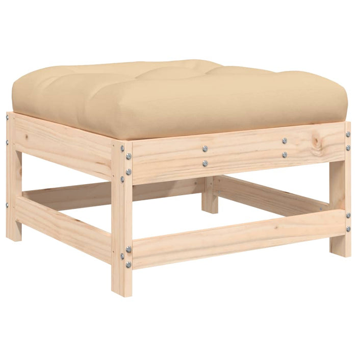 Set mobilier de grădină cu perne, 4 piese, lemn masiv - WALTI WALTI