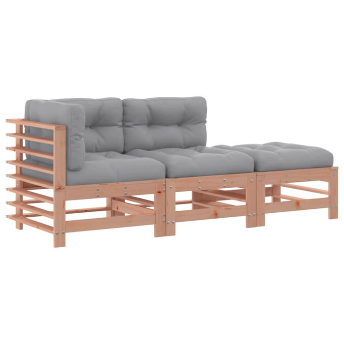 Set mobilier de grădină cu perne, 3 piese, lemn masiv douglas - WALTI WALTI