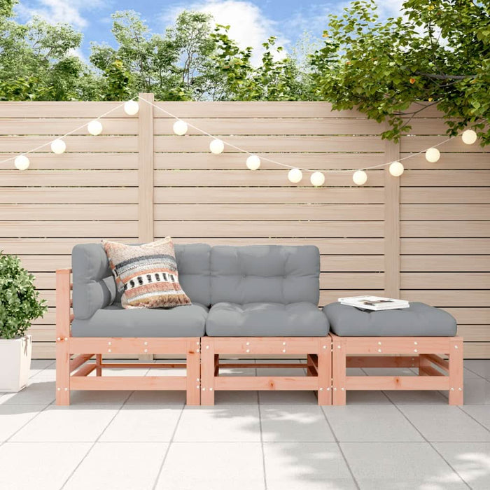 Set mobilier de grădină cu perne, 3 piese, lemn masiv douglas - WALTI WALTI