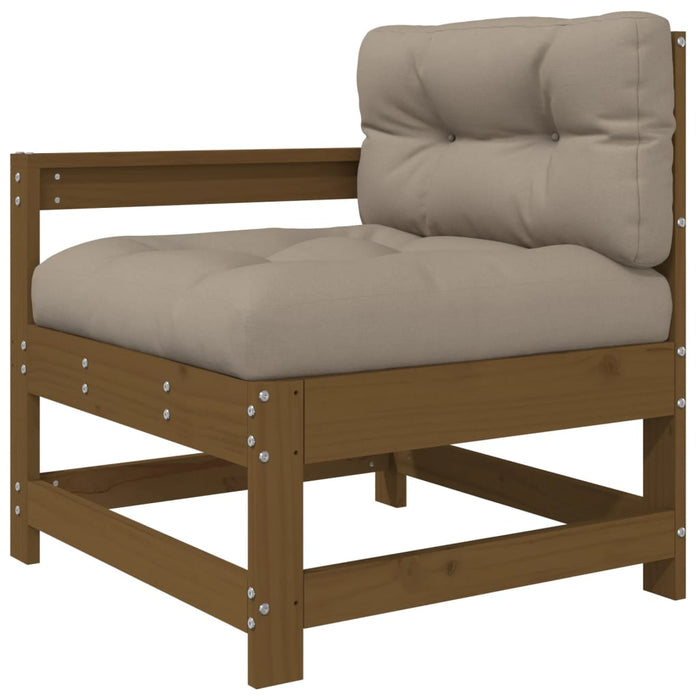 Set mobilier grădină cu perne, 5 piese, maro miere, lemn masiv WALTI