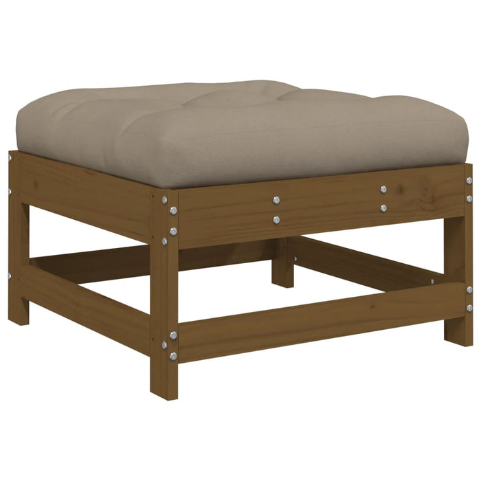 Set mobilier grădină cu perne, 5 piese, maro miere, lemn masiv WALTI