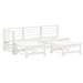 Set mobilier de grădină cu perne, 5 piese, alb, lemn masiv - WALTI WALTI
