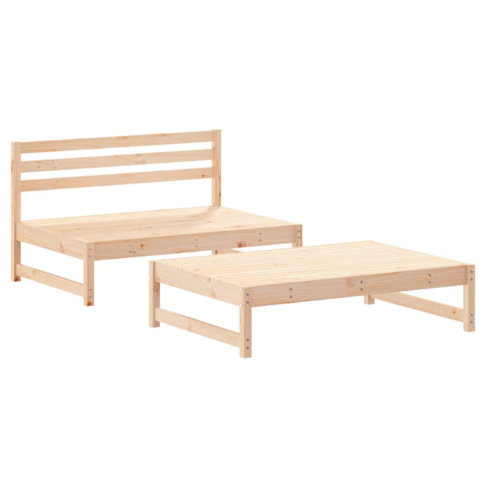 Set mobilier de grădină cu perne, 2 piese, lemn masiv - WALTI WALTI