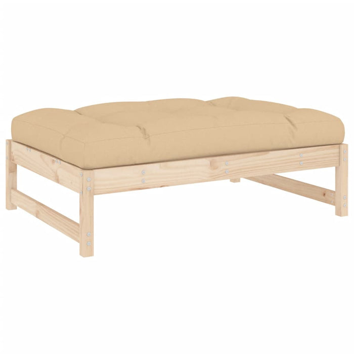 Set mobilier de grădină cu perne, 2 piese, lemn masiv - WALTI WALTI
