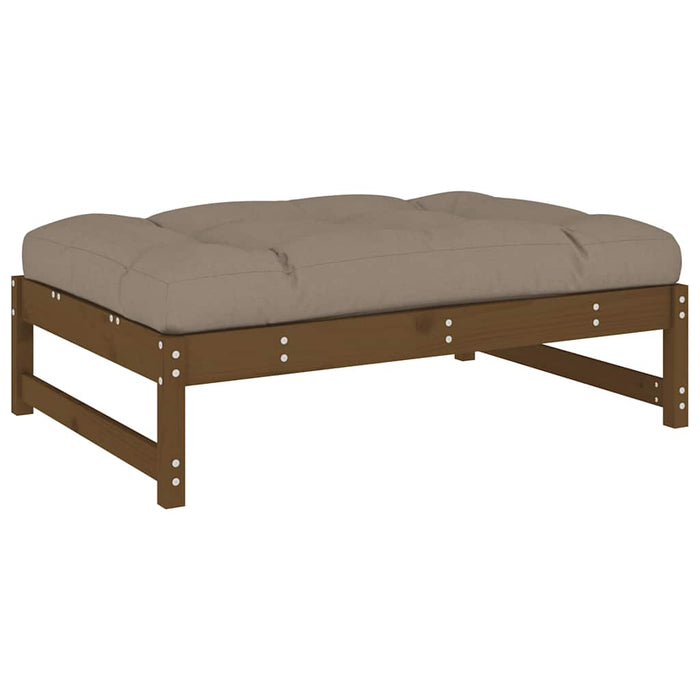 Set mobilier grădină cu perne, 2 piese, maro miere lemn masiv - WALTI WALTI