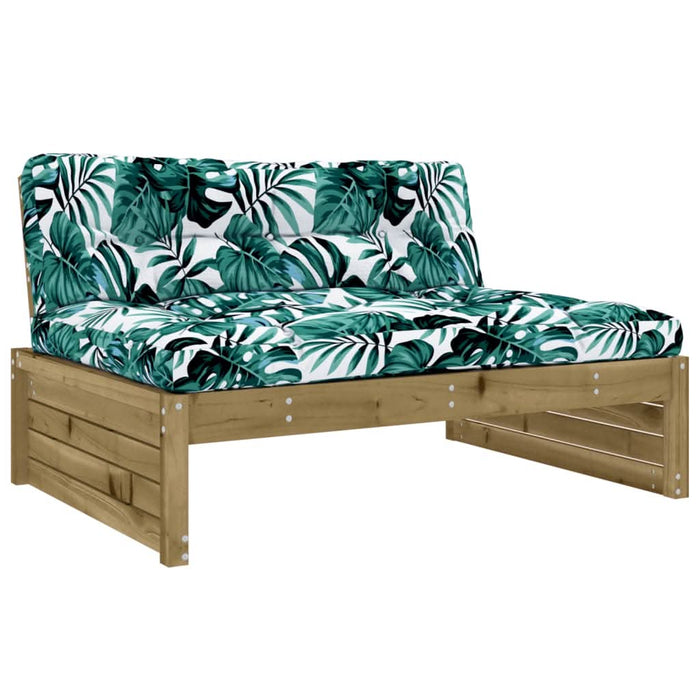 Set mobilier de grădină cu perne, 5 piese, lemn de pin tratat - WALTI WALTI