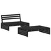Set mobilier de grădină cu perne, 2 piese, negru, lemn masiv - WALTI WALTI