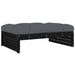 Set mobilier de grădină cu perne, 2 piese, negru, lemn masiv - WALTI WALTI