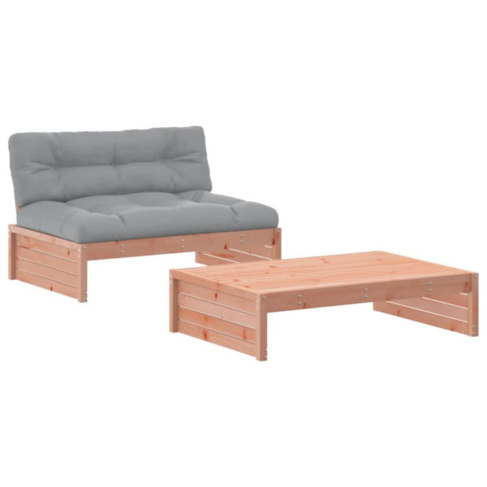 Set mobilier de grădină cu perne, 2 piese, lemn masiv Douglas - WALTI WALTI