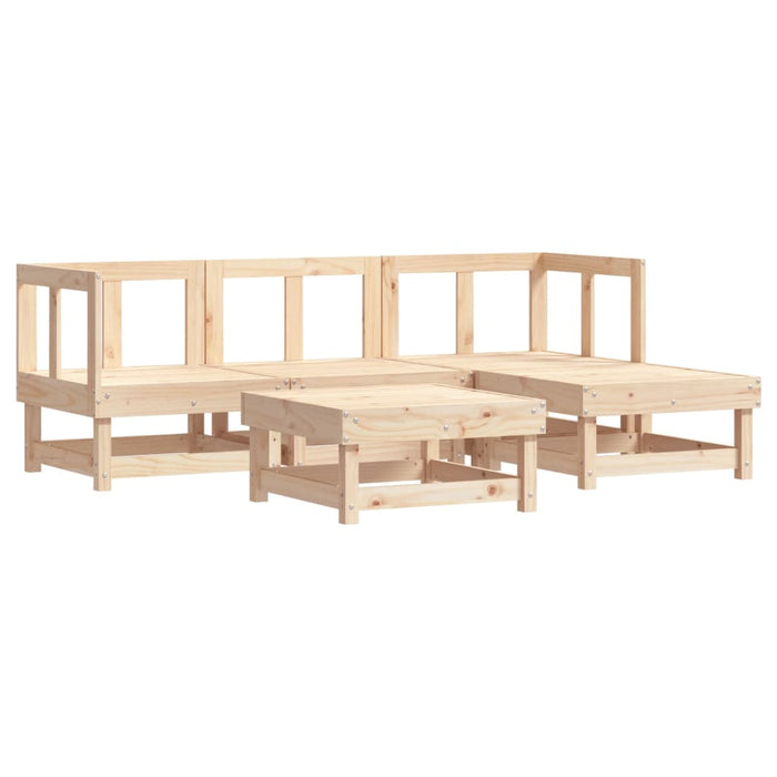 Set mobilier relaxare de grădină 5 piese lemn masiv de pin - WALTI WALTI