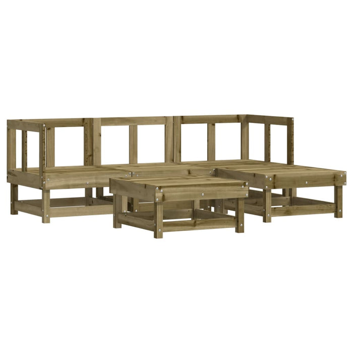 Set mobilier relaxare pentru grădină 5 piese lemn de pin tratat - WALTI WALTI