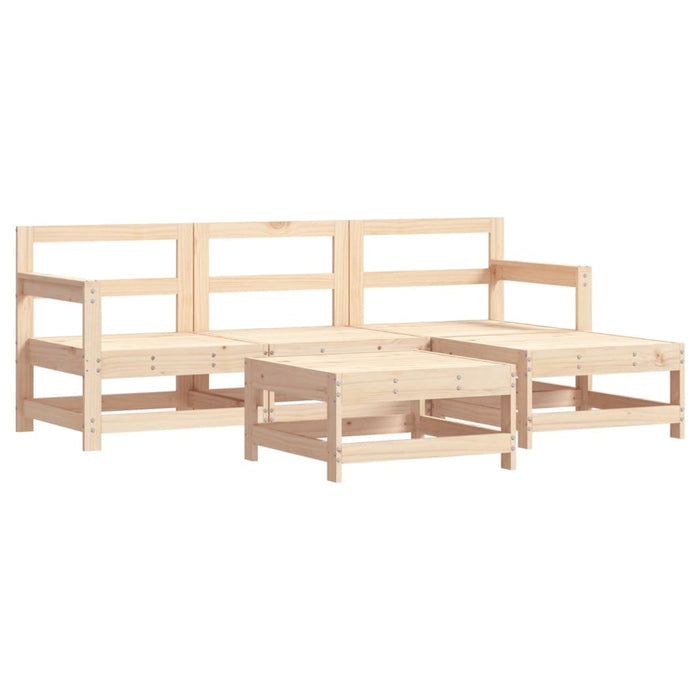 Set mobilier relaxare de grădină 5 piese lemn masiv de pin - WALTI WALTI