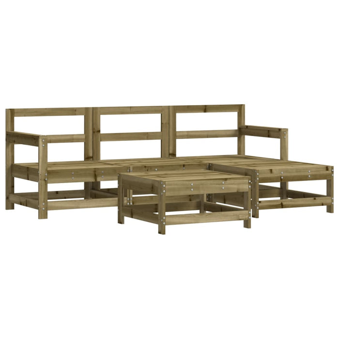 Set mobilier relaxare pentru grădină 5 piese lemn de pin tratat - WALTI WALTI