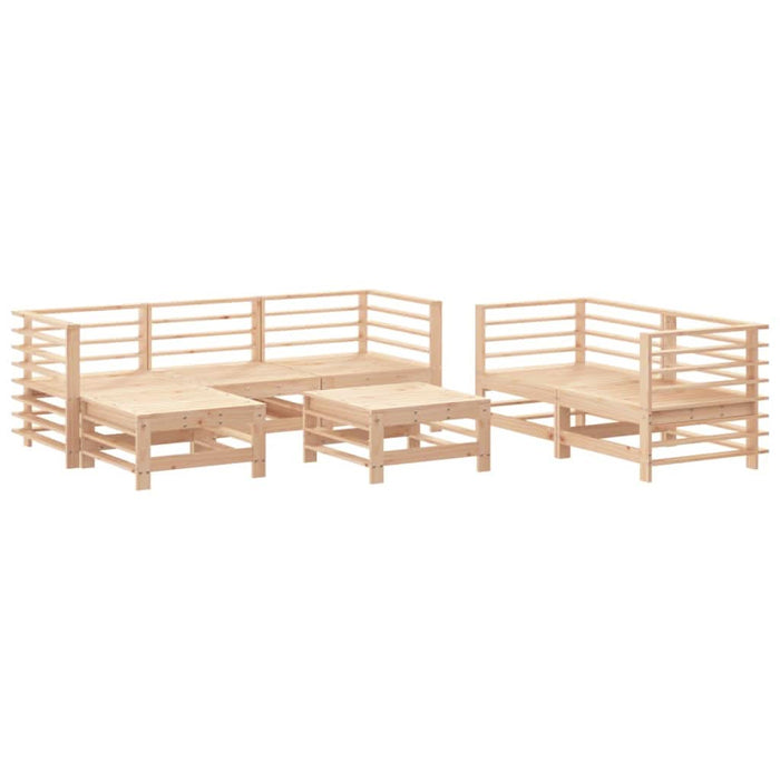 Set mobilier de grădină, 7 piese, lemn masiv de pin - WALTI WALTI