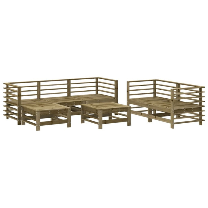 Set mobilier de grădină, 7 piese, lemn de pin tratat - WALTI WALTI
