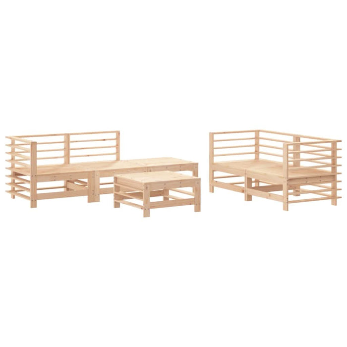 Set mobilier relexare de grădină, 6 piese, lemn masiv de pin - WALTI WALTI