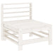 Set mobilier de grădină, 6 piese, alb, lemn masiv pin - WALTI WALTI
