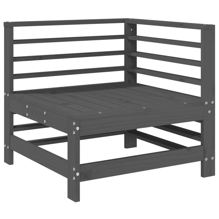 Set mobilier relexare de grădină, 6 piese, gri, lemn masiv pin WALTI