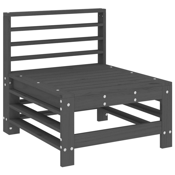 Set mobilier relexare de grădină, 6 piese, gri, lemn masiv pin WALTI