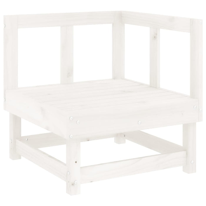 Set mobilier de grădină, 7 piese, alb, lemn masiv de pin - WALTI WALTI
