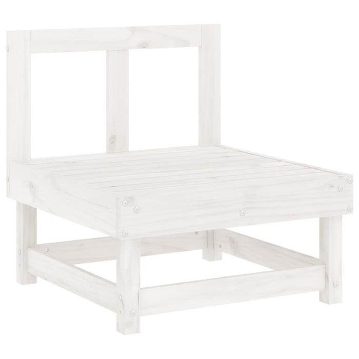 Set mobilier de grădină, 7 piese, alb, lemn masiv de pin - WALTI WALTI