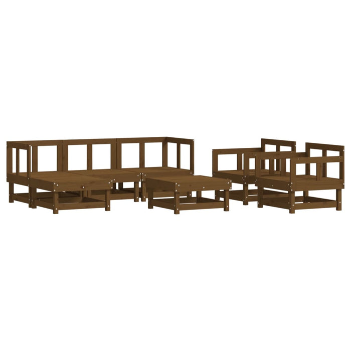 Set mobilier de grădină, 7 piese, maro miere, lemn masiv de pin WALTI