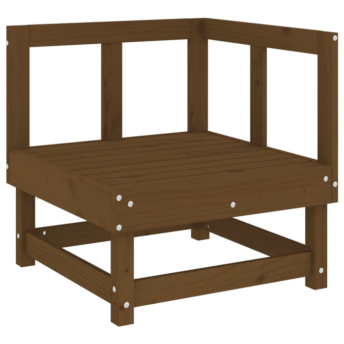 Set mobilier de grădină, 7 piese, maro miere, lemn masiv de pin WALTI