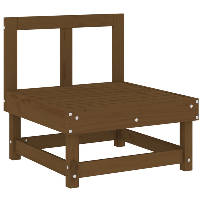 Set mobilier de grădină, 7 piese, maro miere, lemn masiv de pin WALTI