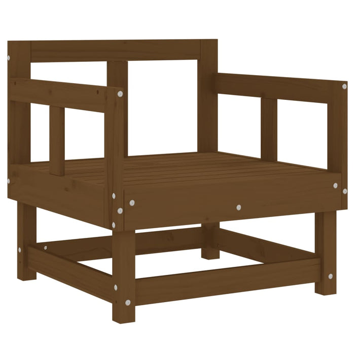 Set mobilier de grădină, 7 piese, maro miere, lemn masiv de pin WALTI