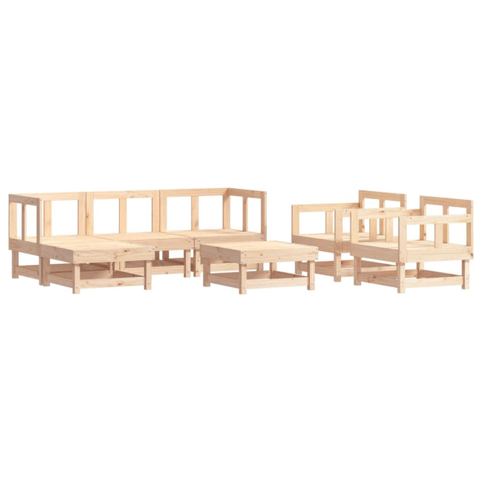 Set mobilier de grădină, 7 piese, lemn masiv de pin WALTI