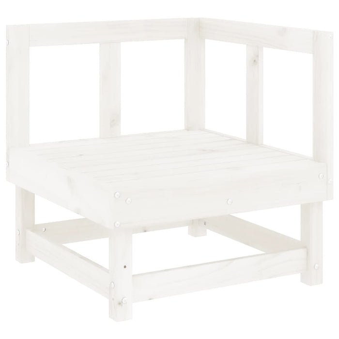 Set mobilier de grădină, 7 piese, alb, lemn masiv de pin - WALTI WALTI