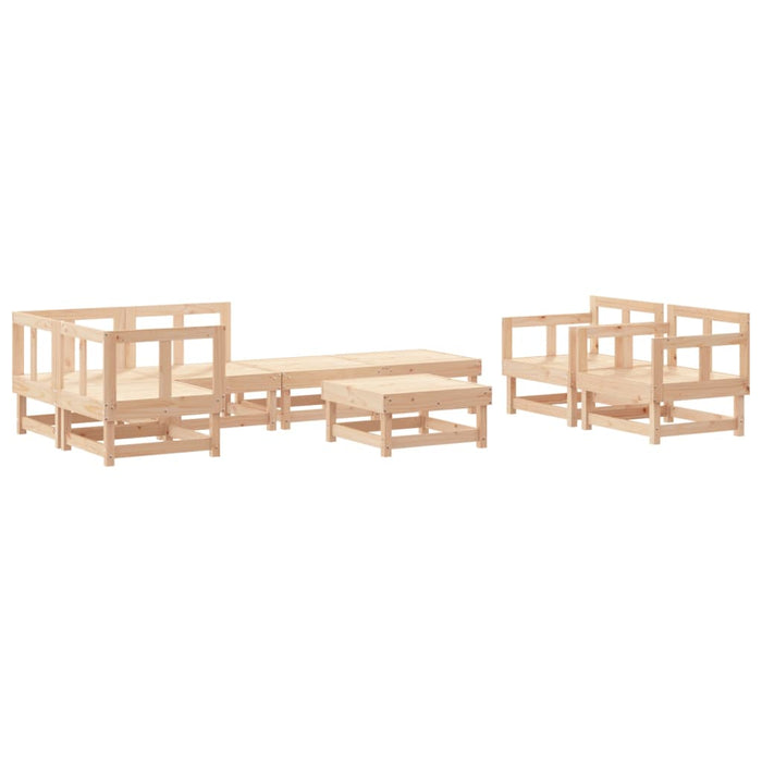 Set mobilier de grădină din 8 piese, lemn masiv de pin - WALTI WALTI